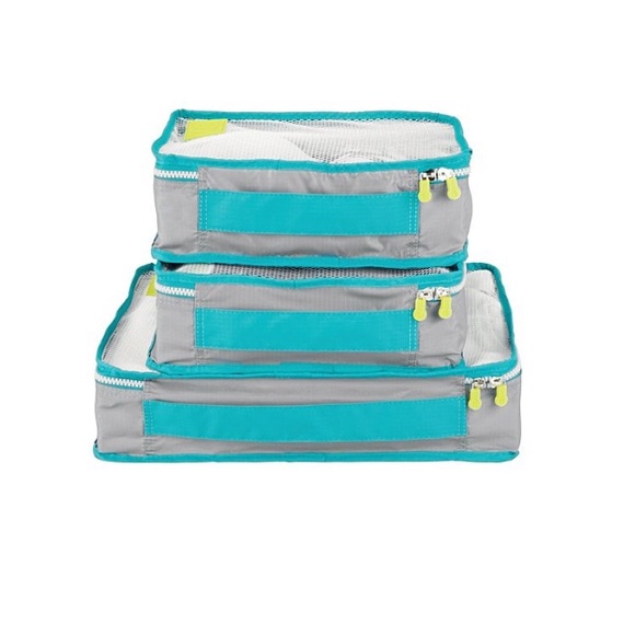 Grey & Teal Packing Cubes - Set of Three - Picture 3 of 3